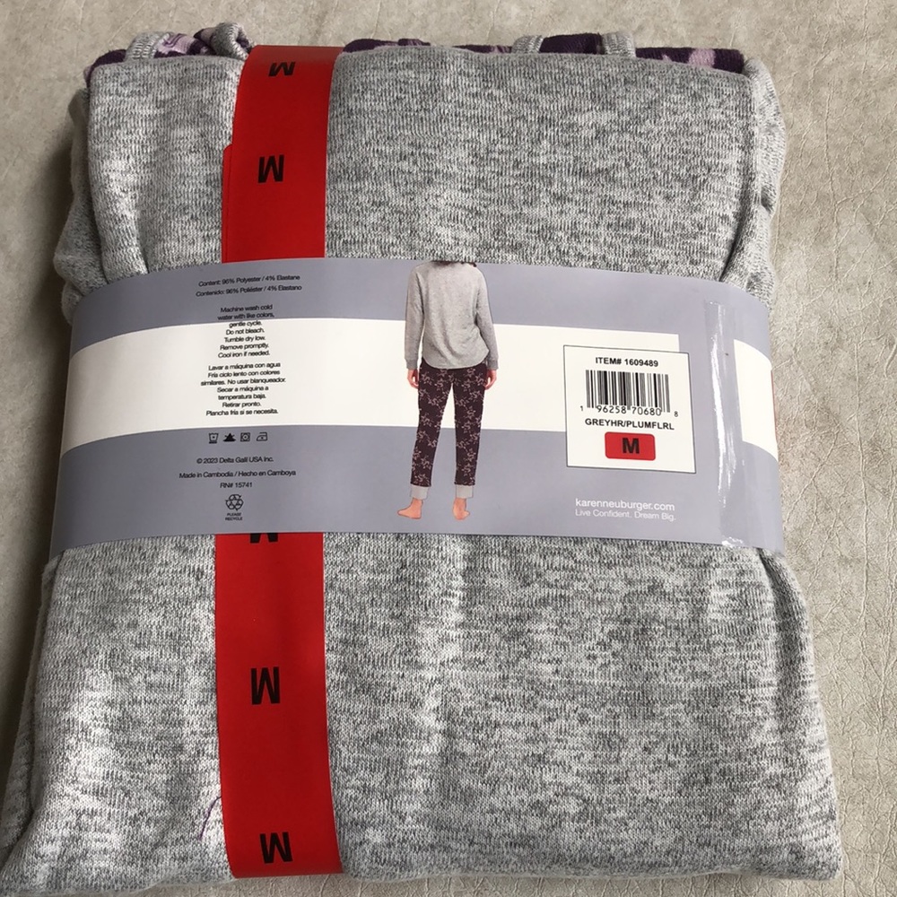 Live Love Lounge Ladies Tee, Tank + Jogger 3-Piece Pajamas Lounge Set Size S,M - Picture 7 of 12